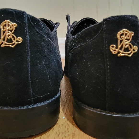Ralph Lauren suede black oxfords women's size 7 Never worn - Picture 3 of 9